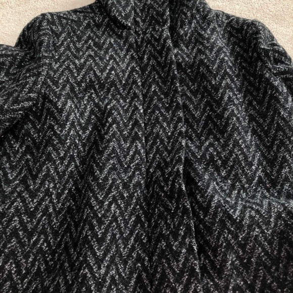 PRANA Med wool jacket Thick Black Gray Chevron - Picture 11 of 13